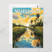 ミアクカリバー州パークフロリダトラベルアートヴィンテージ ポストカード (正面/裏面)