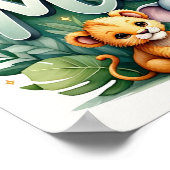 ミアサファリ子供部屋ウォールアート ポスター (角)