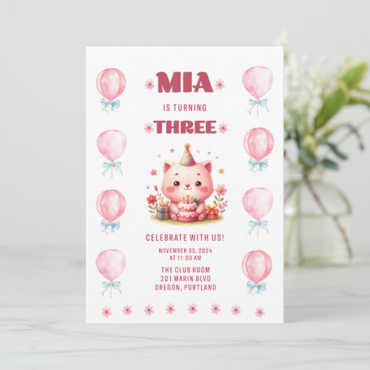 ミアズ・サード・誕生日 招待状 (スタンド正面)