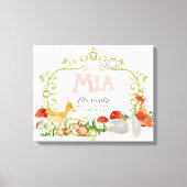 ミアトップ100ベビーナグッズ女の子生まれたばかりの子供部屋 キャンバスプリント (正面)