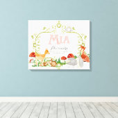 ミアトップ100ベビーナグッズ女の子生まれたばかりの子供部屋 キャンバスプリント (インサイチュ (ウッドフロア))