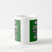 ミアナスコネチカットおもしろいシティリミットサイン コーヒーマグカップ (中央)
