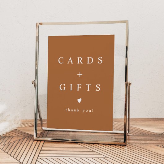 ミアボホテラコッタ焼きオレンジ色のカードとギフト ポスター