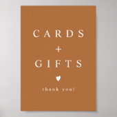 ミアボホテラコッタ焼きオレンジ色のカードとギフト ポスター (正面)