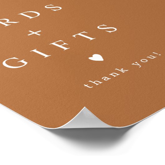 ミアボホテラコッタ焼きオレンジ色のカードとギフト ポスター (角)