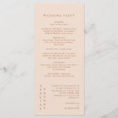 ミアボホモダンバーンオレンジベージュ結婚式 プログラム (裏面)