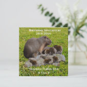 ミイママとベビーカピバラス、誕生日招待状 招待状 (スタンド正面)