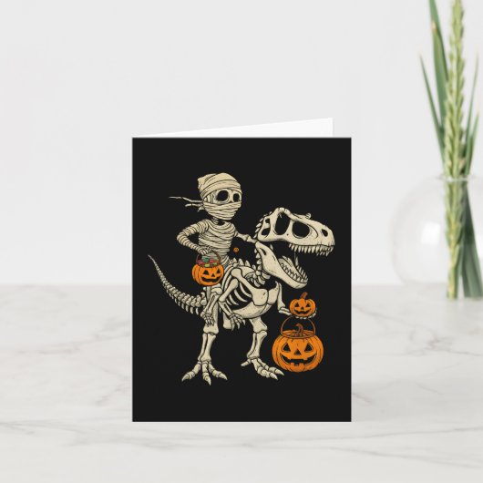 ミイムスケルトン恐竜に乗るレックスキッズボーイズメン カード (正面)