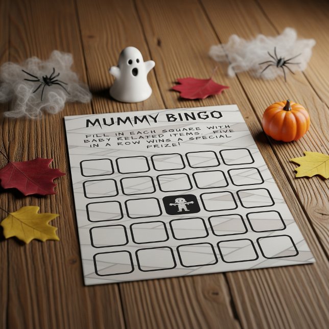 ミイムビンゴハロウィーン赤ちゃんシャワーゲーム (Mummy Bingo Halloween Baby Shower Game
)