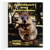 ミイムークカ水彩、ジャンボ誕生日カード (内側(右))