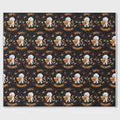 ミイラおもしろい歩くとカボチャハローウィンパーティ ラッピングペーパー (フラット)