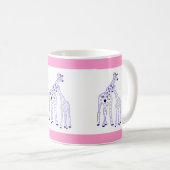 ミイラおよびベビーのキリン コーヒーマグカップ (正面右)