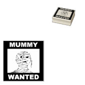 ミイラがポスターのイラストを欲しがっているアートスタンプ ラバースタンプ (押印)