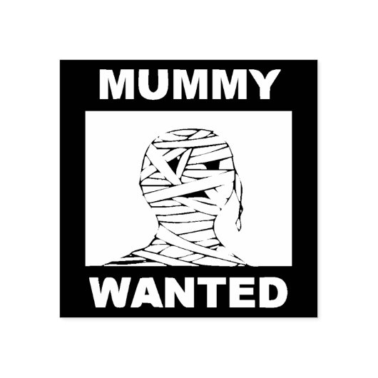 ミイラがポスターのイラストを欲しがっているアートスタンプ ラバースタンプ (インプリント)