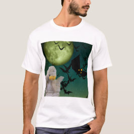 ミイラとコウモリと月 ハロウィン Tシャツ