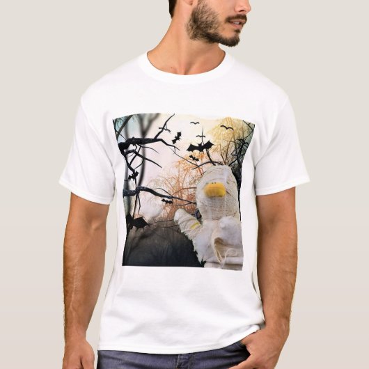 ミイラとコウモリのハロウィン Tシャツ (正面)