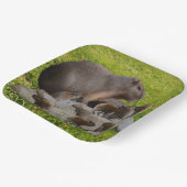 ミイラとベビーのカピバラ ペーパープレート (傾斜あり)