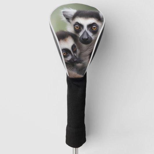 ミイラとベビーのキツネが抱きしめ ゴルフヘッドカバー (正面)