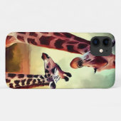 ミイラとベビーキリンの水色 Case-Mate iPhoneケース (裏面(横))