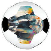 ミイラとベビーゾウのカラスプラッシュ。 サッカーボール (回転)