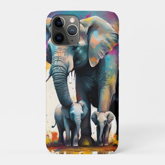 ミイラとベビーゾウのカラスプラッシュ。 Case-Mate iPhoneケース (裏)