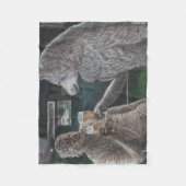 ミイラと人狼ビールファンタジー毛布 フリースブランケット (正面)