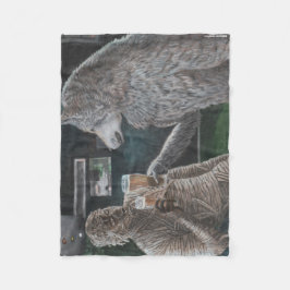 ミイラと人狼ビールファンタジー毛布 フリースブランケット