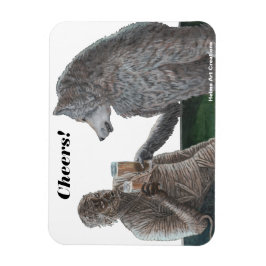 ミイラと人狼ビールファンタジー磁石 マグネット