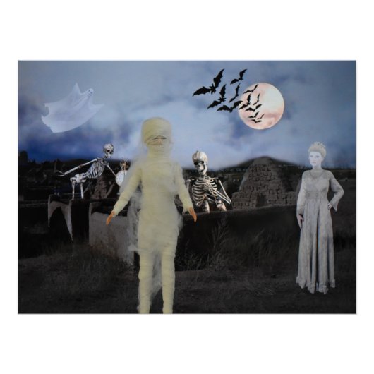 ミイラと友達。ハロウィン ポスター (正面)