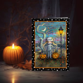 ミイラのかわいいハロウィンアートカード カード
