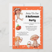 ミイラのエジプトの漫画の怪物かわいい子供たちがドレスアップ 招待状 (正面)