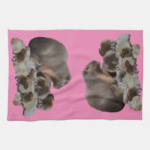 ミイラのキャピバラベビー、食器洗いタオル キッチンタオル (横)