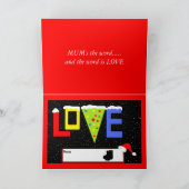 ミイラのクリスマスカード シーズンカード (内部)