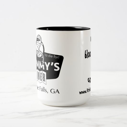 ミイラのダイナーのマグ-血液型 ツートーンマグカップ (中央)