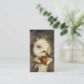 ミイラのハロウィンのおもしろいな衣裳 名刺 (スタンド正面)