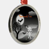 ミイラのハロウィンのオーナメント メタルオーナメント (右)