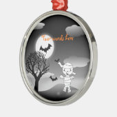 ミイラのハロウィンのオーナメント メタルオーナメント (左)