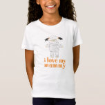 ミイラのハロウィンシャツが大好き Tシャツ<br><div class="desc">オリジナルデザインバイラベラルーズ。髪の色と目の色違うで作った。私の店で他のバリエーションを探しなさい。このもしデザインに変更を加えて欲しい連絡と思いますがpaula@labellarue.comハッピーハローウィン!</div>