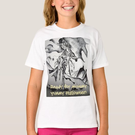ミイラのハロウィン Tシャツ (正面)