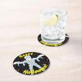 ミイラのハロウィーンのコースター ラウンドペーパーコースター (インサイチュ)