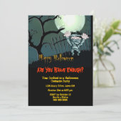 ミイラのハロウィーンの衣装パーティー 招待状 (スタンド正面)