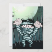 ミイラのハロウィーンの衣装パーティー 招待状 (裏面)