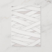 ミイラのハロウィーンの赤ちゃんシャワーおむつラッフル エンクロージャーカード (裏面)