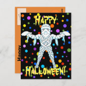 ミイラのハロウィーン葉書 ポストカード (正面/裏面)