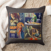ミイラのヴィンテージのホラー映画ポスターコラージュ クッション (ブランケット)