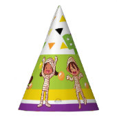 ミイラの仮装漫画の男の子少女ハロウィンブー パーティーハット (左)