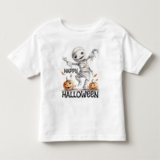 ミイラの動き – ハロウィーンのハロウィーン トドラーTシャツ (正面)