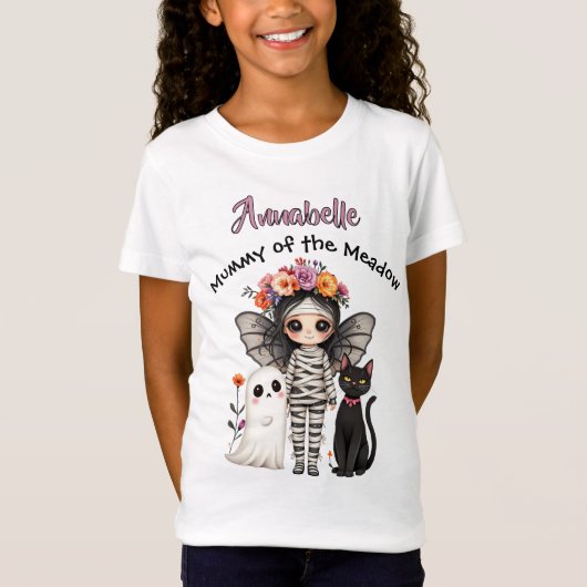 ミイラの妖精Tシャツ、かわいい幽霊Tシャツ Tシャツ (正面)