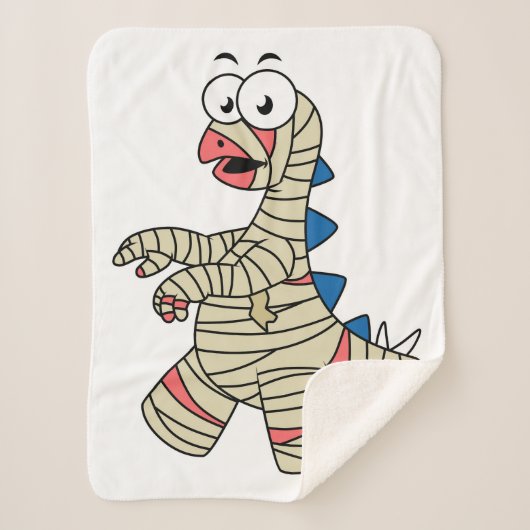 ミイラの格好をした漫画のステゴサウルス。 シェルパブランケット (正面)