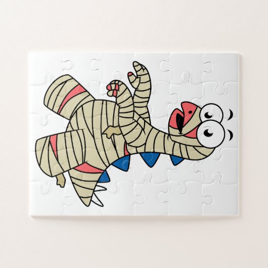 ミイラの格好をした漫画のステゴサウルス。 ジグソーパズル (横)